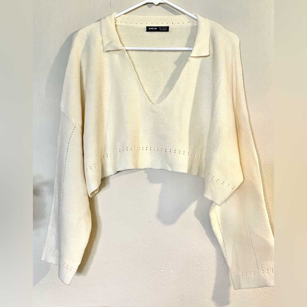 Cream Crop Top